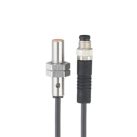 ifm electronic Inductive Threaded Barrel Proximity Sensor, M8, 1 mm Detection, PNP NO, 10 → 30 V dc [IE5385]; 187-894