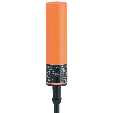 ifm electronic Inductive Smooth Barrel Proximity Sensor, 10 mm Detection, 2-Wire NO, 20 → 250 V ac/dc, 20 [IA0017]; 187-995