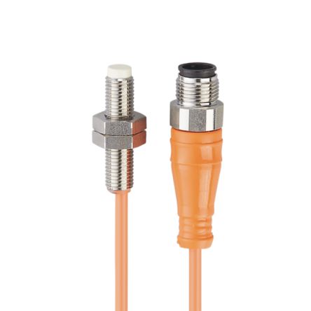 ifm electronic Inductive Threaded Barrel Proximity Sensor, M8, 3 mm Detection, PNP NO, 10 → 36 V dc [IE5406]; 188-007