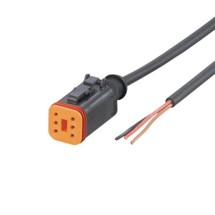 ifm electronic Straight Female 1 way Deutsch to Unterminated Actuator/Sensor Cable, 2m [E12544]; 188-130