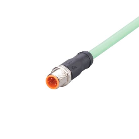ifm electronic Straight Male 4 way M12 to Straight Male 4 way M12 Communication Cable, 20m [EVC896]; 188-274