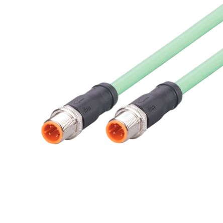 ifm electronic Straight Male 4 way M12 to Straight Female 4 way M12 Communication Cable, 1m [EVC905]; 188-345