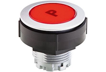 HARTING Har-Button Series Red Push Button, 30.5mm Cutout, IP69 [09454532100]; 188-433