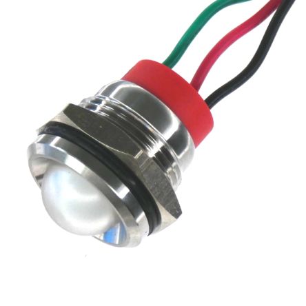 CML Innovative Technologies PL16SL Series Green, Red Panel LED, 12V, 16mm Mounting Hole Size, Lead Wires Termination, [PL16SL192]; 188-559