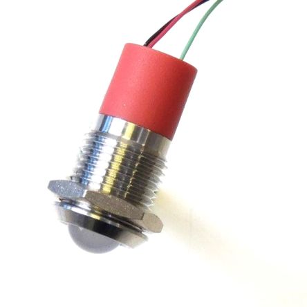 CML Innovative Technologies PL12SL Series Green, Red Panel LED, 12V, 12mm Mounting Hole Size, Lead Wires Termination, [PL12SL182]; 188-635