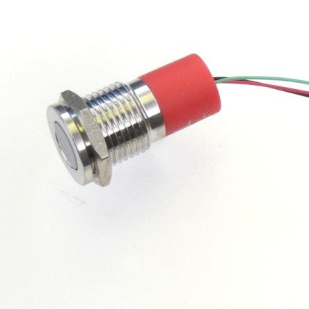 CML Innovative Technologies PL12SL Series Green, Red Panel LED, 24V, 12mm Mounting Hole Size, Lead Wires Termination, [PL12SL093]; 188-639