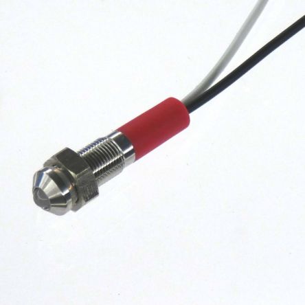 CML Innovative Technologies PL06SL Series White Panel LED, 110V, 6mm Mounting Hole Size, Lead Wires Termination, IP67 [PL06SL165]; 188-729