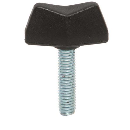 RS PRO Black Thermoplastic Wing Clamping Knob, M5, Threaded Mount [0]; 188-880