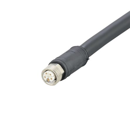 ifm electronic Power 2.5 mm² 5 Core Power Cable, Black Polyurethane PUR, 5m [E12642]; 189-081