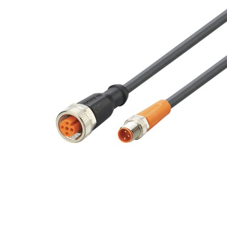 ifm electronic Straight Male 3 way M8 to Straight Female 5 way M12 Communication Cable, 300mm [EVC676]; 189-126