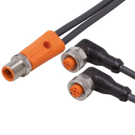ifm electronic Straight Male 5 way M12 to Straight Female 5 way M12 Communication Cable, 1m [EVC437]; 189-148