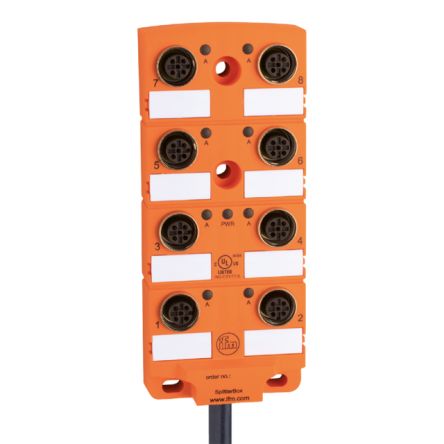 ifm electronic EBC Series Sensor Box, M12, 5m cable, 8 port [EBC023]; 189-196