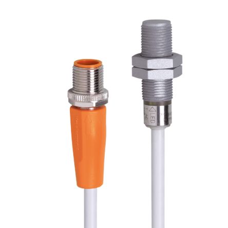 ifm electronic Inductive Rectangular Proximity Sensor, M12, 4 mm Detection, PNP/NPN NO, 10 → 36 V dc [IFR203]; 189-266