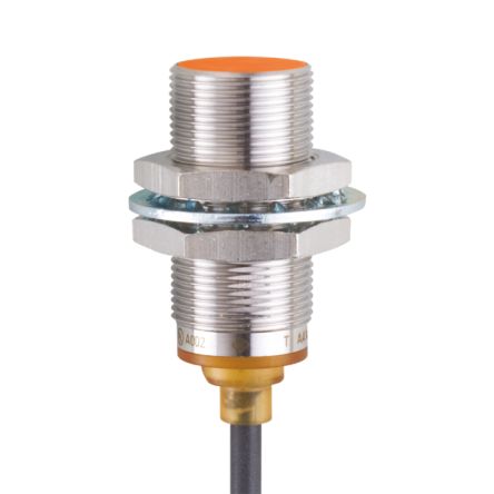 ifm electronic Inductive Threaded Barrel Proximity Sensor, M18, 8 mm Detection, NPN NO, 10 → 30 V dc [IGS700]; 189-347