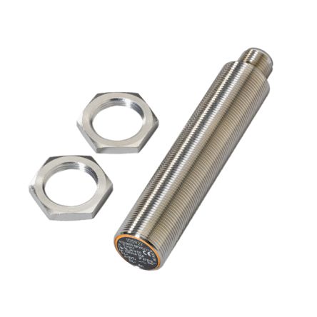 ifm electronic Inductive Threaded Barrel Proximity Sensor, M18, 5 mm Detection, PNP NO, 10 → 36 V dc [IG5927]; 189-416