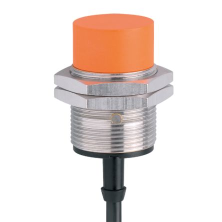 ifm electronic Inductive Threaded Barrel Proximity Sensor, M30, 15 mm Detection, PNP NO, 18 → 36 V dc [II5346]; 189-446