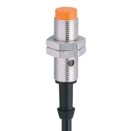 ifm electronic Inductive Threaded Barrel Proximity Sensor, M12, 4 mm Detection, PNP NO, 10 → 36 V dc [IF5254]; 189-454