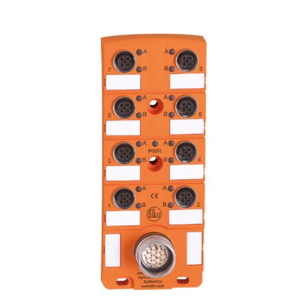 ifm electronic EBC Series Sensor Box, M12, 8 port [EBC012]; 189-525