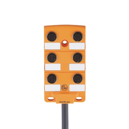 ifm electronic EBC Series Sensor Box, M12, 5m cable, 6 port [EBC018]; 189-528