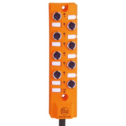 ifm electronic EBC Series Sensor Box, M8, 5m cable, 8 port [EBC064]; 189-545