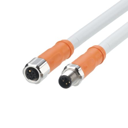 ifm electronic Power 2.5 mm² 5 Core Power Cable, Grey Polyurethane PUR, 500mm [EVCA26]; 189-659