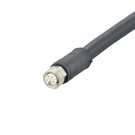 ifm electronic Power 2.5 mm² 5 Core Power Cable, Black Polyurethane PUR, 2m [E12641]; 189-772