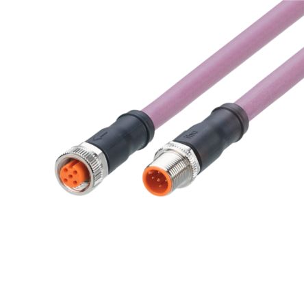 ifm electronic Straight Male 5 way M12 to Straight Female 5 way M12 Communication Cable, 7.5m [EVCA58]; 189-852