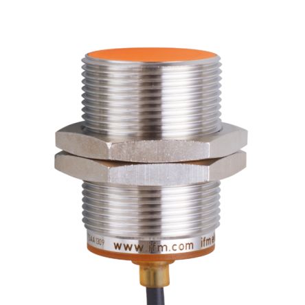 ifm electronic Inductive Threaded Barrel Proximity Sensor, M30, 15 mm Detection, NPN NO, 10 → 30 V dc [IIS244]; 190-300