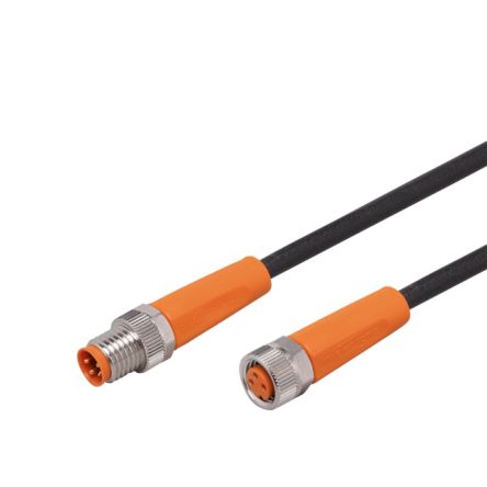 ifm electronic Straight Male 1 way M8 to Straight Female 1 way M8 Actuator/Sensor Cable, 600mm [EVC306]; 190-461