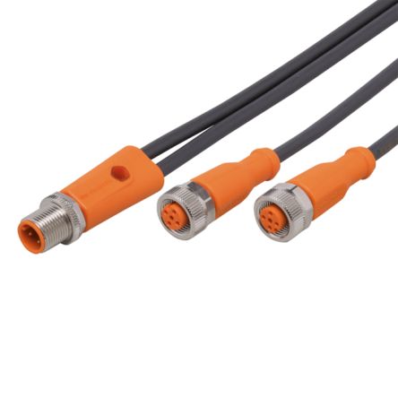ifm electronic Straight Male 5 way M12 to Straight Female 5 way M12 Communication Cable, 1m [EVC517]; 190-543