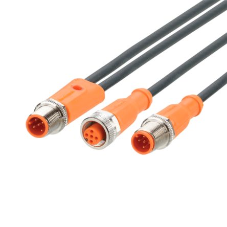 ifm electronic Straight Male 5 way M12 to Straight Female 5 way M12 Communication Cable, 2m [EVC801]; 190-559