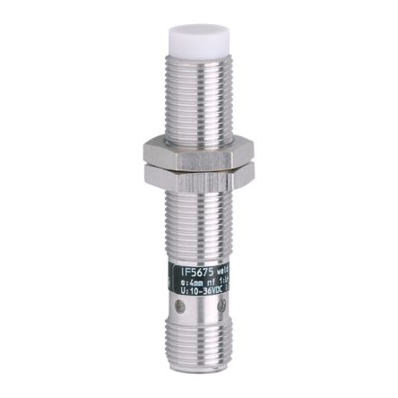ifm electronic Inductive Threaded Barrel Proximity Sensor, M12, 4 mm Detection, PNP NO, 10 → 36 V dc [IF5675]; 190-606