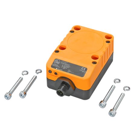 ifm electronic Inductive Rectangular Proximity Sensor, 40 mm Detection, PNP NO, 10 → 36 V dc [IC5007]; 190-644