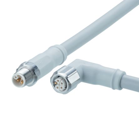 ifm electronic Power 2.5 mm² 5 Core Power Cable, Grey Modified Polyphenylene Ether MPPE, 2m [EVF631]; 190-691