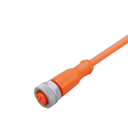 ifm electronic Straight Female 1 way M12 to Unterminated Sensor Actuator Cable, 2m [EVW128]; 190-717