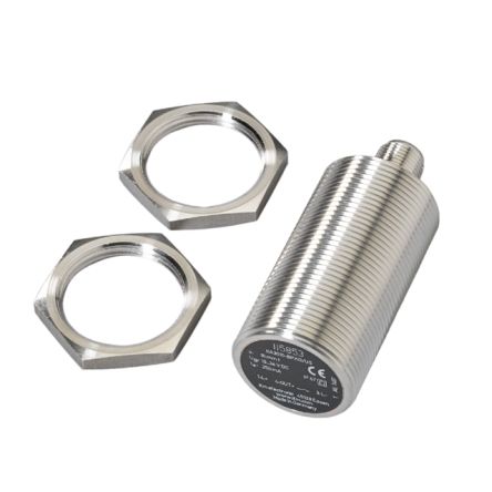 ifm electronic Inductive Threaded Barrel Proximity Sensor, M30, 10 mm Detection, PNP NO, 10 → 36 V dc [II5853]; 190-764