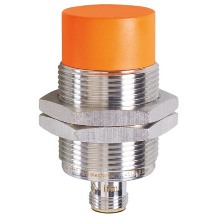 ifm electronic Inductive Threaded Barrel Proximity Sensor, M30, 15 mm Detection, PNP NO, 10 → 30 V dc [II7101]; 190-777
