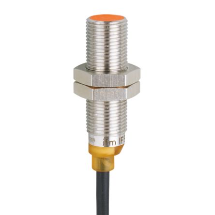 ifm electronic Inductive Threaded Barrel Proximity Sensor, M12, 2 mm Detection, PNP NO, 10 → 30 V dc [IFS307]; 190-806