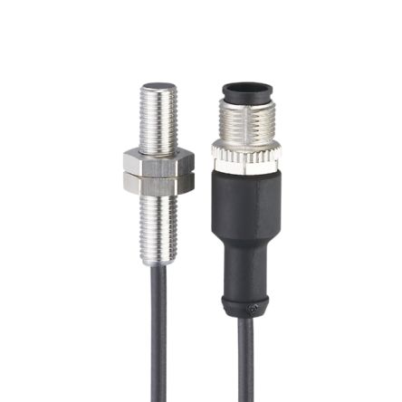 ifm electronic Inductive Threaded Barrel Proximity Sensor, M8, 2 mm Detection, PNP NO, 10 → 36 V dc [IE5324]; 190-818