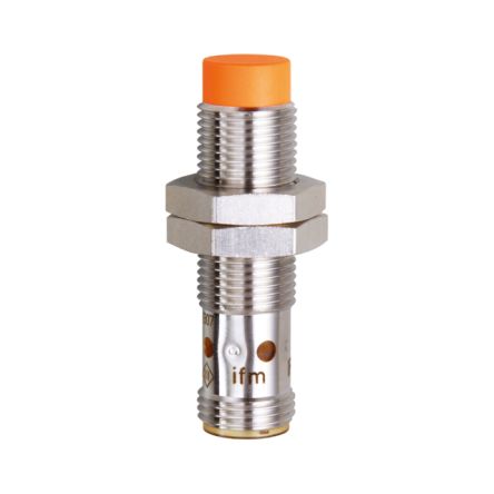 ifm electronic Inductive Threaded Barrel Proximity Sensor, M12, 7 mm Detection, NPN NO, 10 → 30 V dc [IFS247]; 190-855