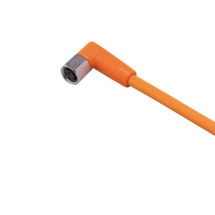 ifm electronic Right Angle Female 1 way M8 to Unterminated Sensor Actuator Cable, 5m [EVT127]; 191-023
