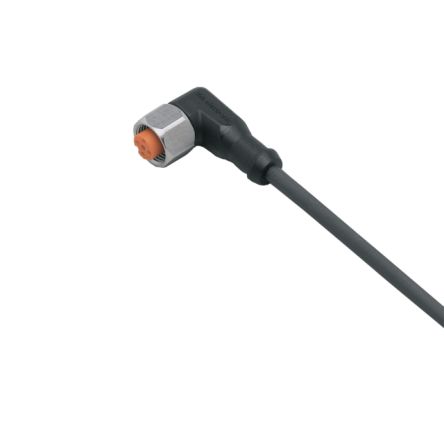 ifm electronic Right Angle Female 1 way M12 to Unterminated Sensor Actuator Cable, 10m [EVM009]; 191-029