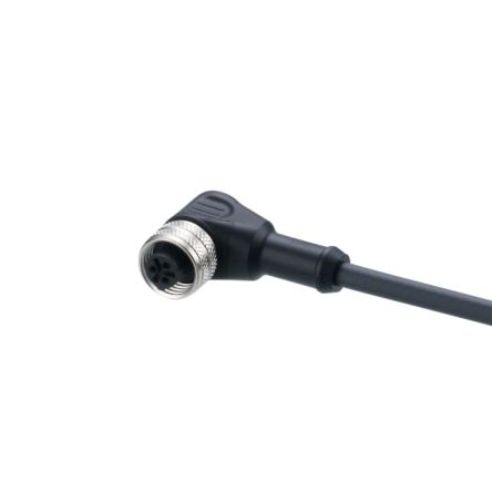 ifm electronic Right Angle Female 1 way 1/2 in Circular to Unterminated Sensor Actuator Cable, 10m [E12286]; 191-110