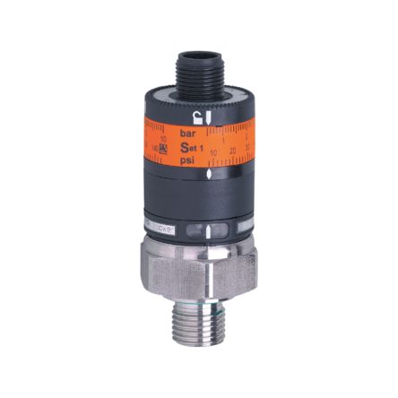 ifm electronic PK Series Pressure Sensor, 0psi Min, 363psi Max, Digital Output, Relative Reading [PK5523]; 191-225