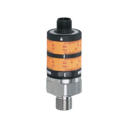 ifm electronic PK Series Pressure Sensor, 0psi Min, 3625psi Max, Digital Output, Relative Reading [PK6521]; 191-289