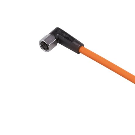 ifm electronic Right Angle Female 1 way M8 to Unterminated Sensor Actuator Cable, 10m [EVT132]; 191-297