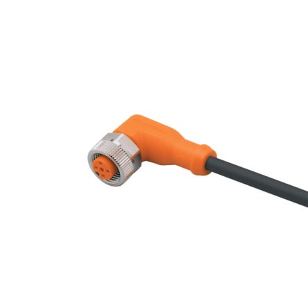 ifm electronic Right Angle Female 1 way M12 to Unterminated Sensor Actuator Cable, 5m [EVC074]; 191-326