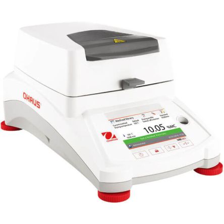 Ohaus MB120 Moisture Analyser, 1000% Max, 0.01 % / 0.001 g Accuracy, TFT Display, Mains-Powered [30303304]; 192-394