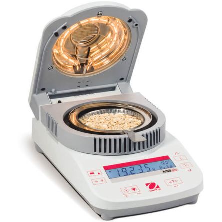 Ohaus MB25 Moisture Analyser, 0.01% / 0.005 g Accuracy, Backlit LCD Display, Mains-Powered [80252472]; 192-435