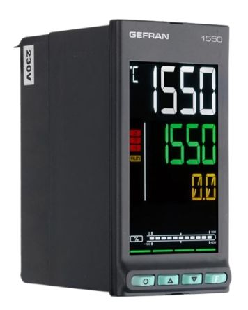 Gefran 1550 PID Temperature Controller, 48 x 96 x 80mm 1 Input Analogue, 24 V Supply Voltage PID Controller, [1550-R-RR0-11061-1-G]; 192-571